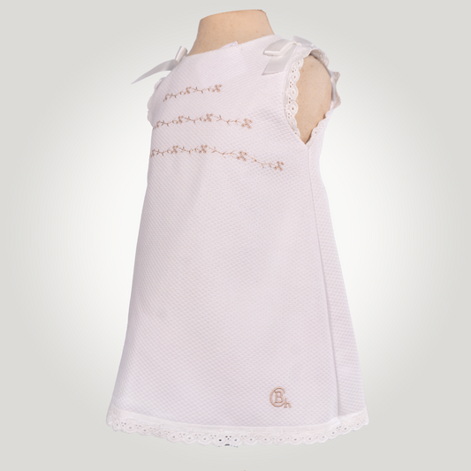 Vestido piques con encaje