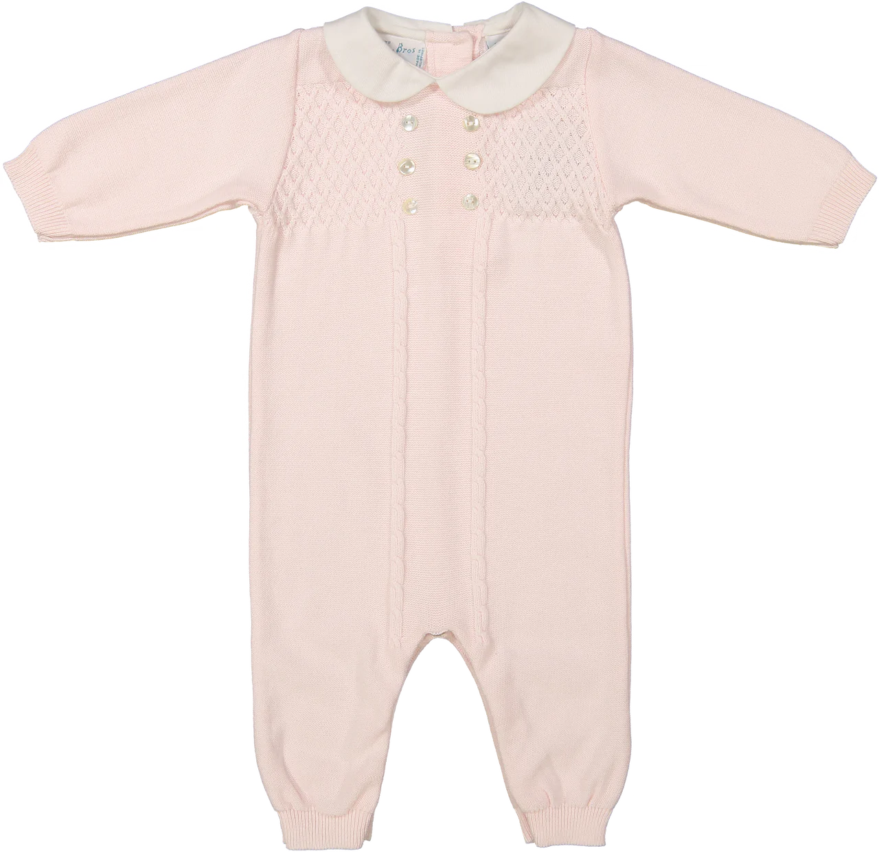 Enterizo Tejido para Bebé con diseño de Rombos