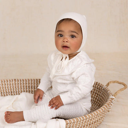 Conjunto de punto acolchado para niñas