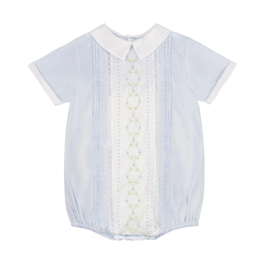 Enterizo Vintage Bloom para Bebé Niño – Azul Cielo