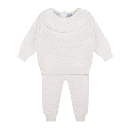 Conjunto de punto acolchado para niñas