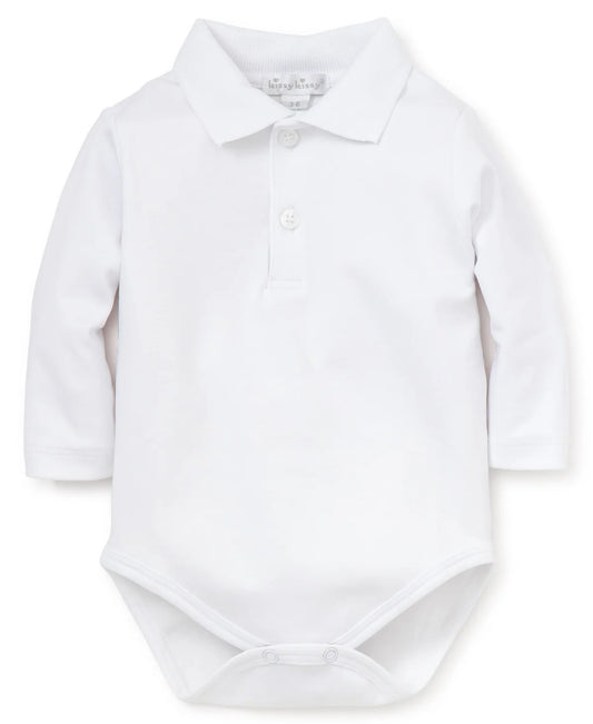 Body Blanco de Manga Larga | Algodón Pima Premium con Cuello de Punto