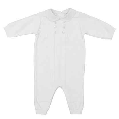 Enterizo Tejido para Bebé con diseño de Rombos