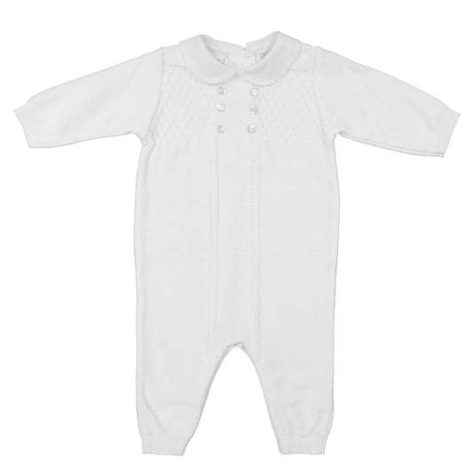 Enterizo Tejido para Bebé con diseño de Rombos