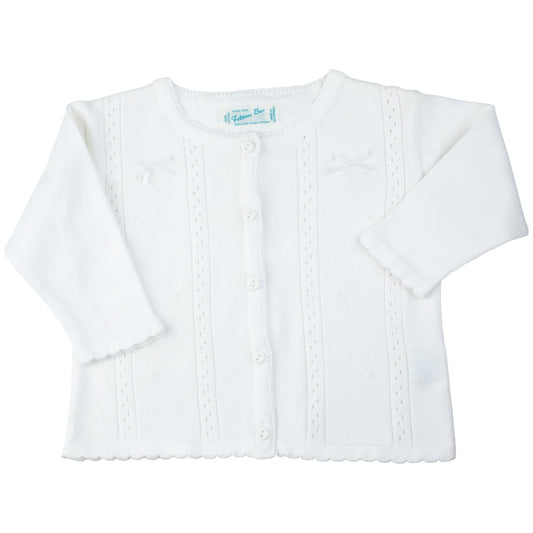 Saco Tejido para Bebé con Lazo y Diseño Pointelle