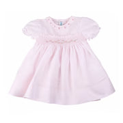Vestido Rose Garden con Bordado Smock para Bebé Niña – Rosa