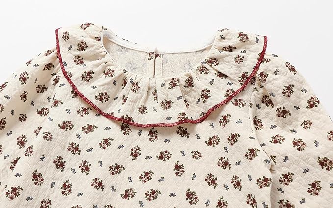 Blusa Floral con Cuello de Volantes — Bebé Niña 12m-6X