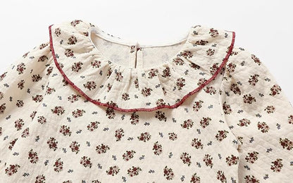 Blusa Floral con Cuello de Volantes — Bebé Niña 12m-6X