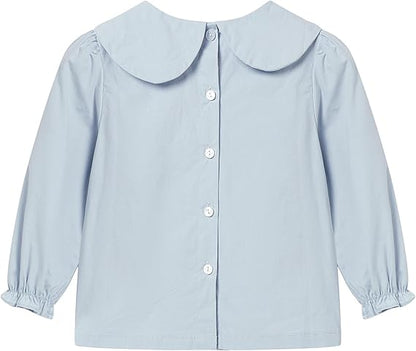Blusa con Botones Traseros y Lazo en el Cuello — Niña