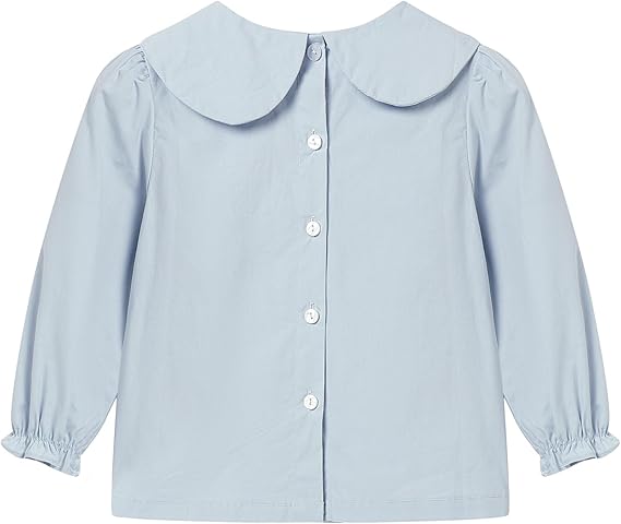 Blusa con Botones Traseros y Lazo en el Cuello — Niña