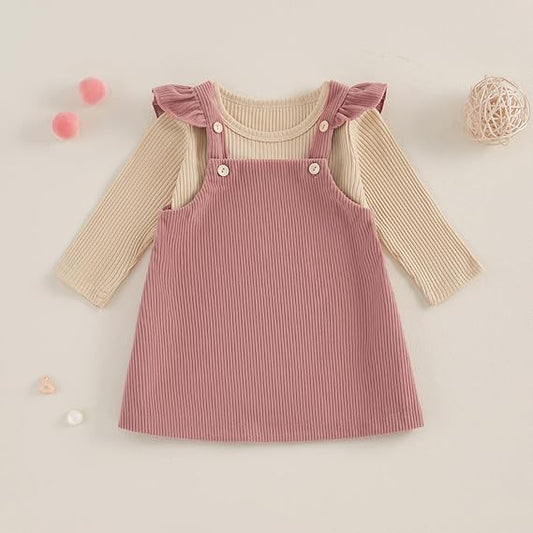Conjunto 2 Piezas — Falda de Pana + Camiseta — Bebé Niña 3-18m