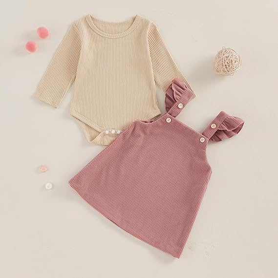 Conjunto 2 Piezas — Falda de Pana + Camiseta — Bebé Niña 3-18m