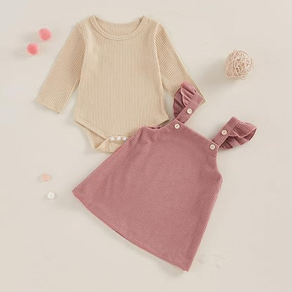 Conjunto 2 Piezas — Falda de Pana + Camiseta — Bebé Niña 3-18m