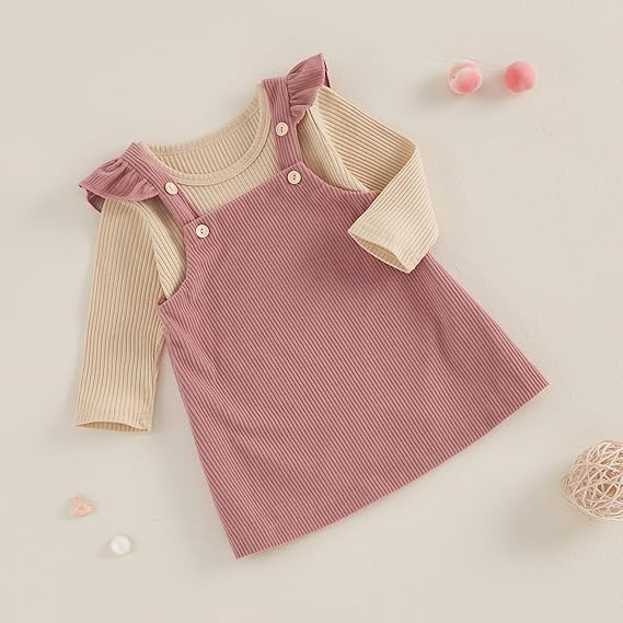 Conjunto 2 Piezas — Falda de Pana + Camiseta — Bebé Niña 3-18m