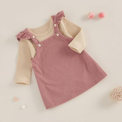 Conjunto 2 Piezas — Falda de Pana + Camiseta — Bebé Niña 3-18m