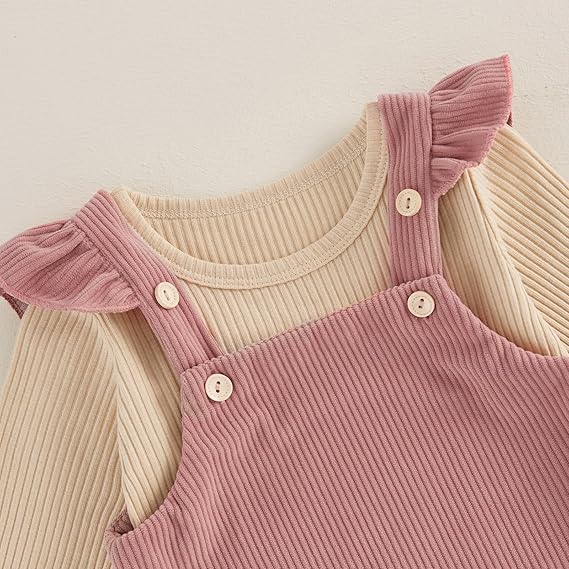 Conjunto 2 Piezas — Falda de Pana + Camiseta — Bebé Niña 3-18m
