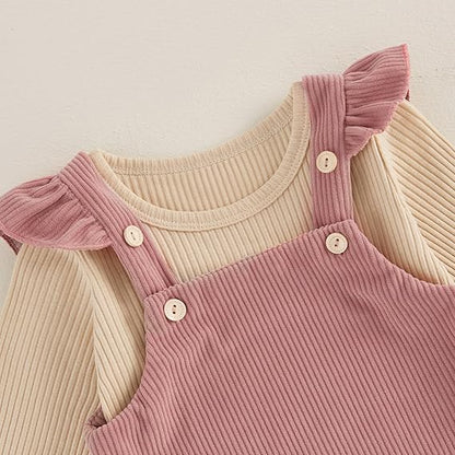 Conjunto 2 Piezas — Falda de Pana + Camiseta — Bebé Niña 3-18m