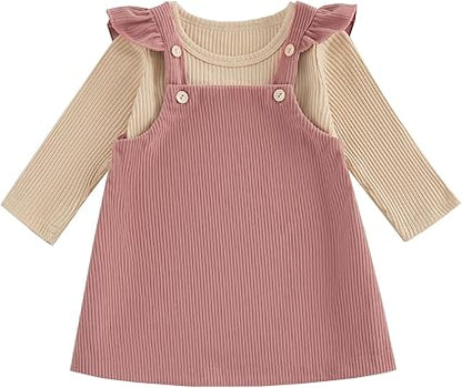 Conjunto 2 Piezas — Falda de Pana + Camiseta — Bebé Niña 3-18m