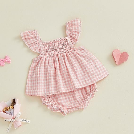 Conjunto de Verano Manga Volantes + Short — Bebé Niña 3-24m