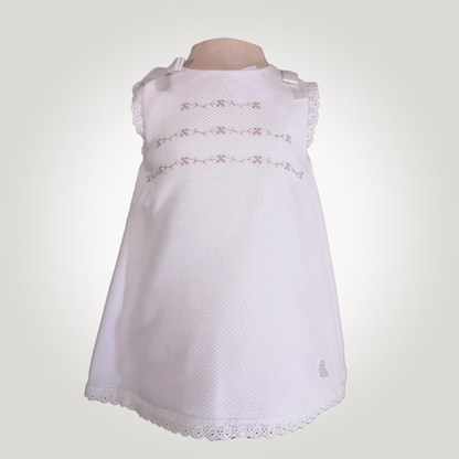 Vestido piques con encaje