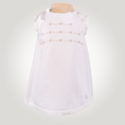 Vestido piques con encaje