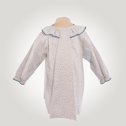 Vestido pecas con cuello abullonado