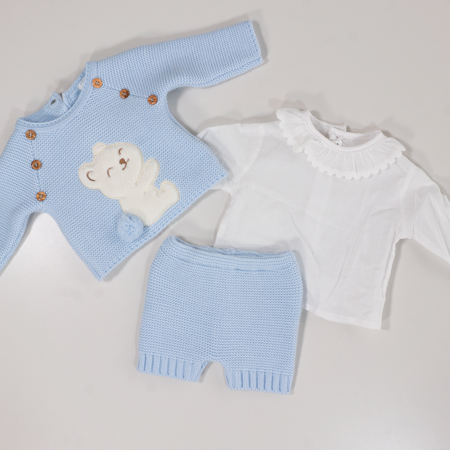 Conjunto primera puesta osito cariñoso unisex