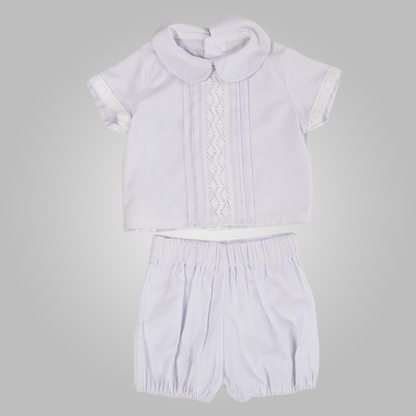 Conjunto camisa más pantalon con encaje