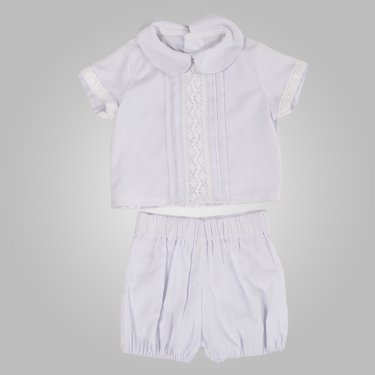 Conjunto camisa más pantalon con encaje