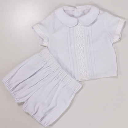 Conjunto camisa más pantalon con encaje