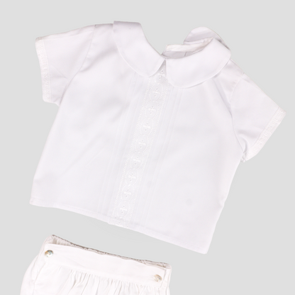 Conjunto camisa más pantalon con bordado