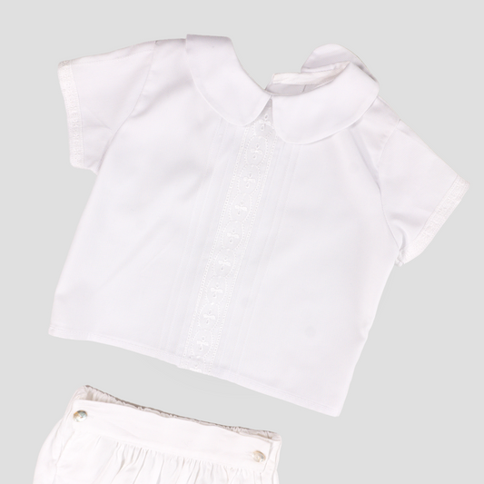 Conjunto camisa más pantalon con bordado
