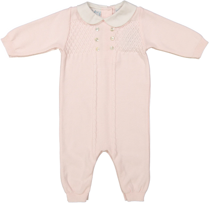 Enterizo Tejido para Bebé con diseño de Rombos