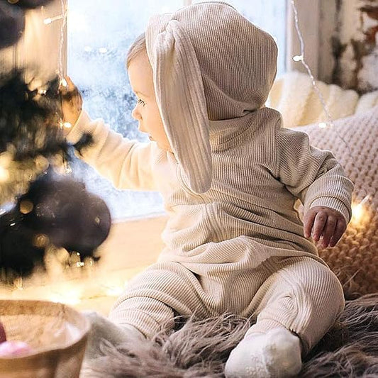 Enterizo Conejo de Pascua con Capucha — Bebé Unisex