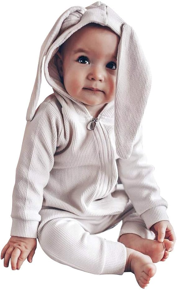 Enterizo Conejo de Pascua con Capucha — Bebé Unisex