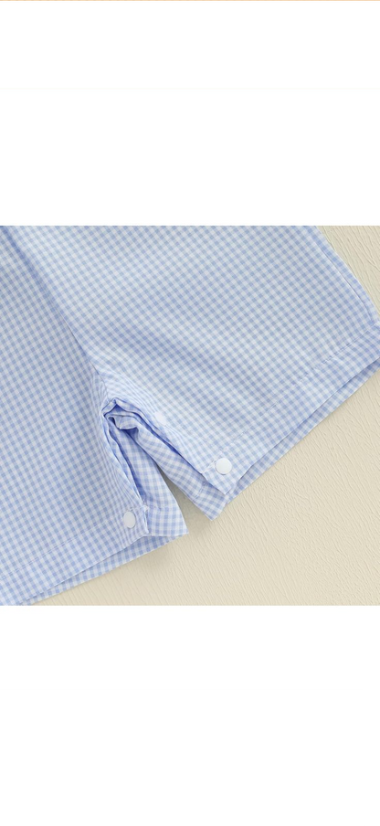 Enterizo Smock con Camiones para Bebé Niño – Azul