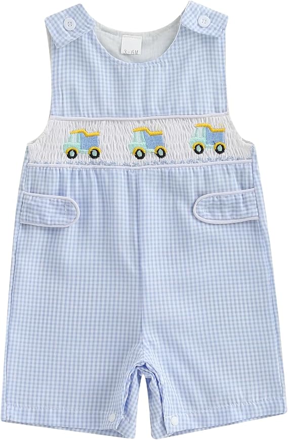 Mameluco Bordado de Equitación — Bebé Niño Primavera-Verano
