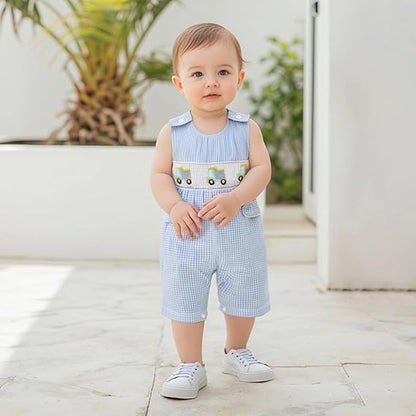 Mameluco Bordado de Equitación — Bebé Niño Primavera-Verano