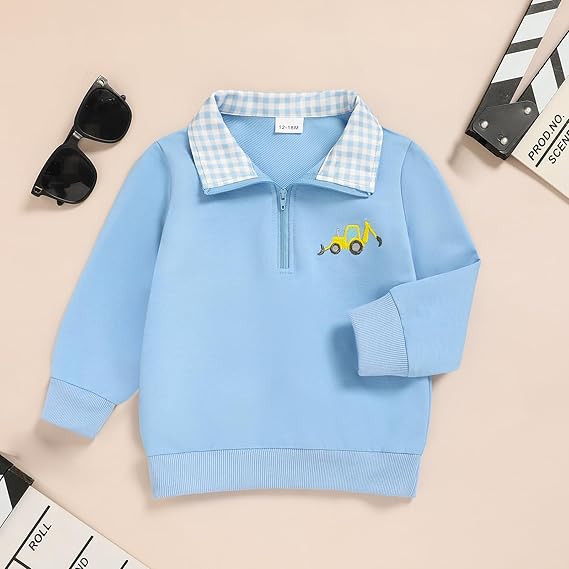 Sudadera con Cuello y Cremallera — Niño Otoño-Invierno 12m-4T