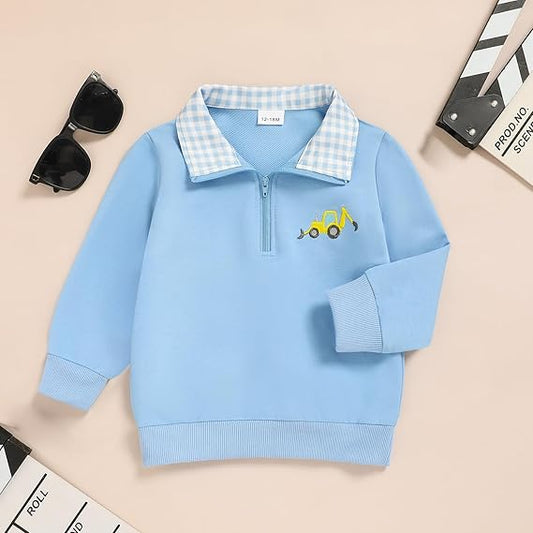 Sudadera con Cuello y Cremallera — Niño Otoño-Invierno 12m-4T