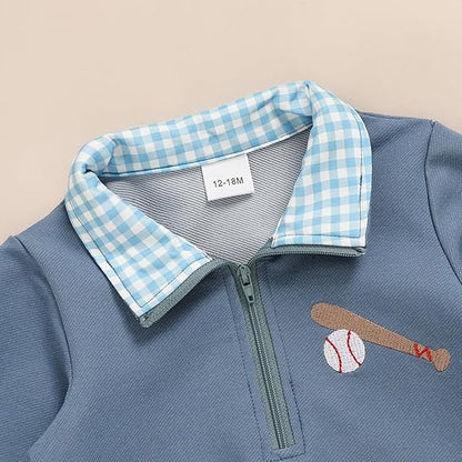 Sudadera con Cuello y Cremallera — Niño Otoño-Invierno 12m-4T