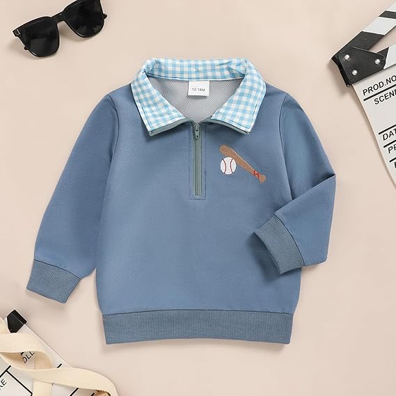 Sudadera con Cuello y Cremallera — Niño Otoño-Invierno 12m-4T