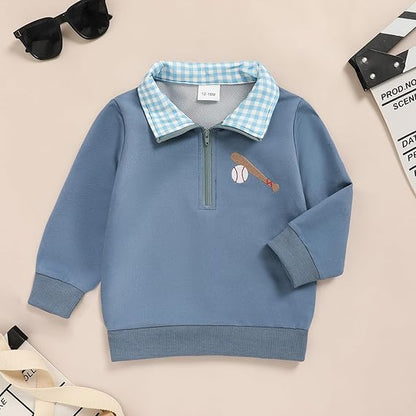 Sudadera con Cuello y Cremallera — Niño Otoño-Invierno 12m-4T