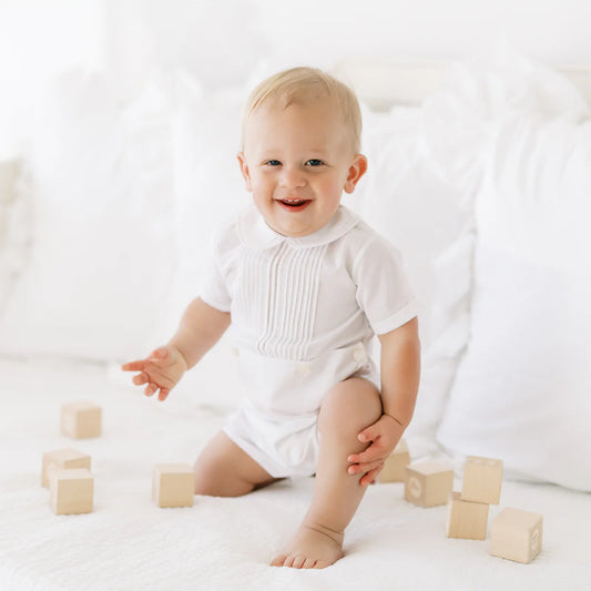 Classic Bobby Suit para Bebé Niño – Blanco