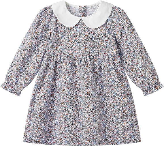 Vestido de Algodón Manga Corta/Larga — Niña 6m-3T