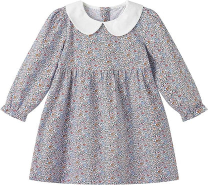 Vestido de Algodón Manga Corta/Larga — Niña 6m-3T