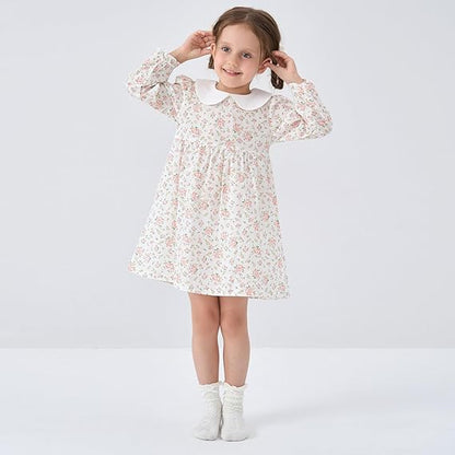 Vestido de Algodón Manga Corta/Larga — Niña 6m-3T