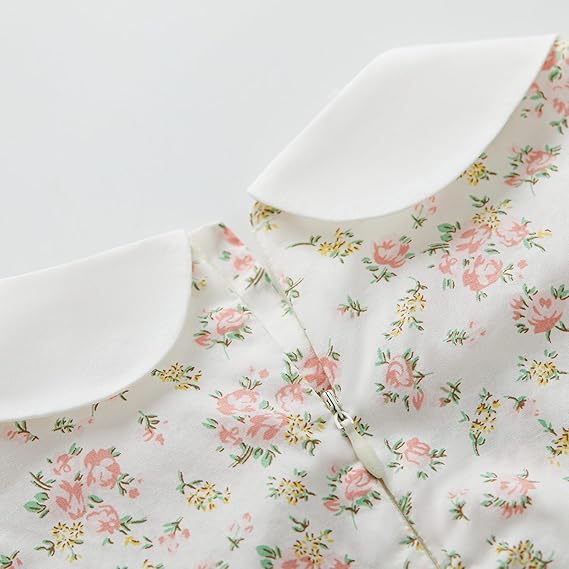 Vestido de Algodón Manga Corta/Larga — Niña 6m-3T
