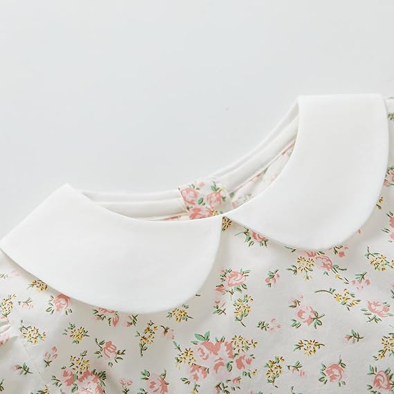 Vestido de Algodón Manga Corta/Larga — Niña 6m-3T