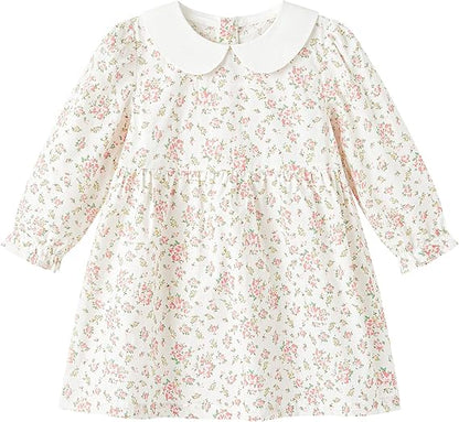 Vestido de Algodón Manga Corta/Larga — Niña 6m-3T